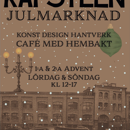 Julmarknad konst design hantverk café hembakt